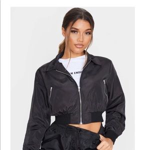 PRETTYLITTLETHING: Zip-Up Bomber Jacket